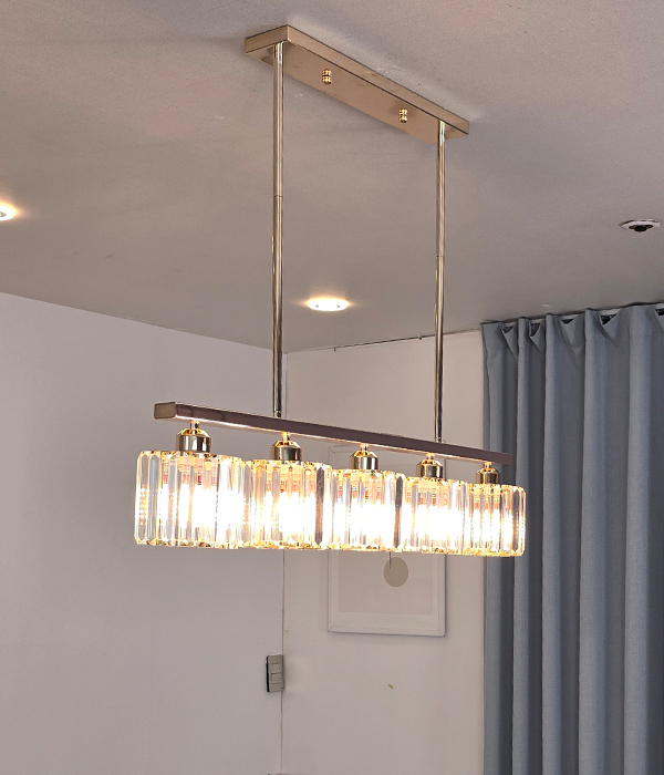 리스 크리스탈5등 펜던트조명 주방식탁조명 LED식탁등